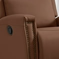 thumbnail image 4 of CHITA Swivel Glider Recliner Nursery Chair Manual Push Back Recliner for Living Room, Terracotta Brown, 4 of 14