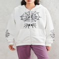thumbnail image 4 of Hooded Sweatshirts with Punk Spider Web Print for Men and Women, 4 of 9