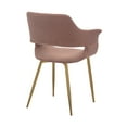 thumbnail image 5 of Gigi Pink Velvet Dining Room Chair with Gold Metal Legs, 5 of 13