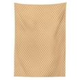 thumbnail image 3 of Ambesonne Vintage Tablecloth Rectangular Table Cover, Wavy Elliptic Pattern, 60"x90", Orange Cream, 3 of 4
