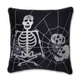 thumbnail image 2 of Pillow Perfect  Skeleton in Web Black 17-inch Throw Pillow, 2 of 2