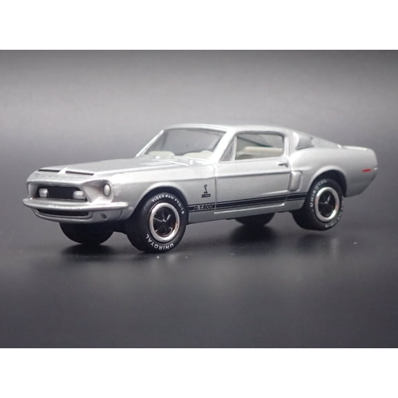 Open Box 1968 68 FORD MUSTANG SHELBY GT500 FASTBACK SILVER 1:64 SCALE DIECAST MODEL CAR