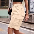 thumbnail image 6 of Ounisa Women's Casual Loose Fit Multi-Pockets Twill Bermuda Cargo Shorts Y2K Baggy Knee Length Shorts Grunge Techwear, 6 of 6