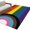 Orange, variant on Modern Geometric Area Rugs 4'x6', Washable Small Throw Rugs for Office Bathroom, Abstract Colorful Striped Indoor Outdoor Rug Non-Slip Low Pile Carpet Runner Reversible Floor Mats