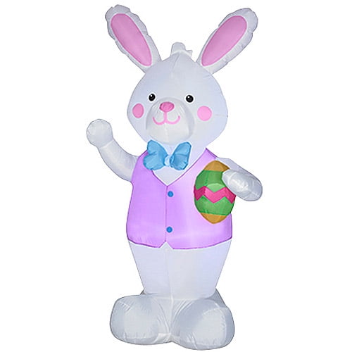 Airblown Inflatables 4' Bunny Holding Easter Egg