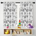 thumbnail image 5 of Blackout Kids Curtains,Halloween Doodle Icons Pattern Childrens Insulated Curtains Set Of 2,Bedroom Essentials,Toddler Room Decor 42"x54", 5 of 5