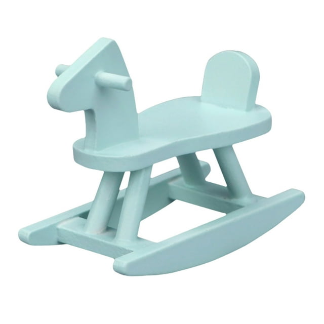 KAKOWELY 1 pieza de caballo de madera simulado, delicado mini adorno para escena.