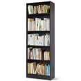 thumbnail image 1 of Costway Modern 5 Tier Shelf Bookcase Storage Media Storage Organization Cabinet Black, 1 of 9