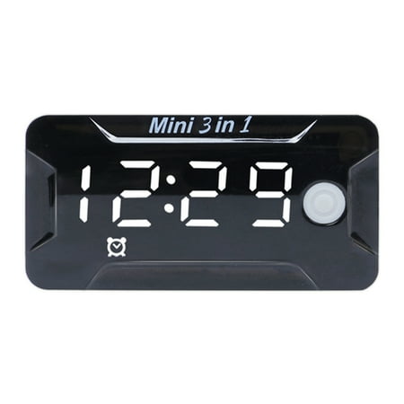 

Motorbike Car Thermometer LED Digital Clock Multifunctional Temperature Voltmeter Gauge Electronic Clock for DC 8V-72V