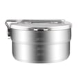 thumbnail image 1 of 1.5L Stainless Steel Lunch Case with Storage Bag Camping Pot for Backpacking Hikiing Fishing, 1 of 8