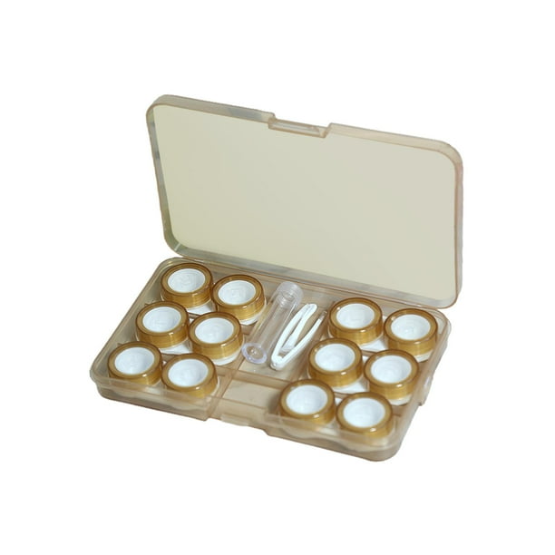 Estuche para Lentes de Contacto de 6 Pares de Viaje con Sellos de Silicona Tamaño Pequeño Yuyangstore
