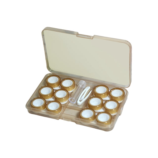 Estuche para Lentes de Contacto de 6 Pares de Viaje con Sellos de Silicona Tamaño Pequeño Yuyangstore