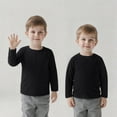 thumbnail image 3 of Aideaone Toddler Boys Long Sleeve Shirts Kids Basic Cotton T-Shirts 2PC Crewneck Tees for Boys 2-7T, 3 of 6