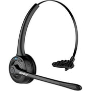 Mpow Pro Trucker Bluetooth Headset V5.0, Wireless Headphones with Microphone for Cell Phone, Office Bluetooth Headset, cVc 6.0 Noise Canceling, On Ear Headphones for Call Center, Truck Driver, Skype