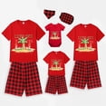 thumbnail image 3 of Pijamas familiares a juego de Navidad, Let's Get Lit Christams en julio, Negro, Rojo, conjuntos de Pijamas cortos, 3 of 3