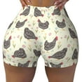 thumbnail image 2 of Picia Funny Chicken Printed Workout Shorts for Women Seamless Scrunch Butt Lifting High Waisted Yoga Gym Booty Running Moisture-wicking Short Pants-Medium, 2 of 9