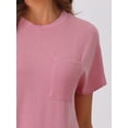 thumbnail image 4 of DARING DIVA Women's Short Sleeve Nightgown Lounge Nightshirt M Pink, 4 of 6