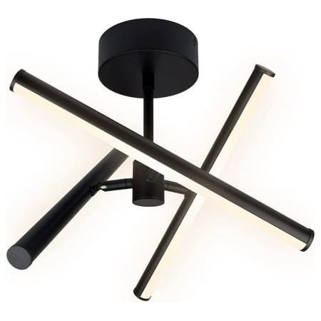 

Form LED Ceiling Light Fixture - Dimmable & Customizable Semi-Flush Mount Ceiling Light with Adjustable Light Bars - Easy-Install Energy Efficient LED Light - (16 Matte Black)