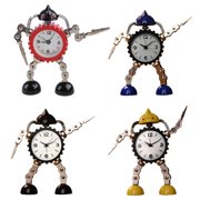 Apooke Gear Robot Desktop Alarm Clock for Creative Student Silent for Time Clocks