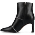 thumbnail image 2 of Journee Catoa Stiletto Heel Pointed Toe Zipper Detail Comfort Dress Booties, 2 of 9