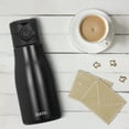 thumbnail image 2 of Insulated Black Water Bottle 16 oz Stainless Steel Vacuum Water Bottle BPA Free With Lock Lid, 2 of 8