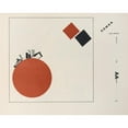 thumbnail image 3 of El Lissitzky 14x12 Black Modern Framed Museum Art Print Titled - Become Suprematic of Two Kwa Dra in 6 Konstrukties Pl. 8 (1922), 3 of 5