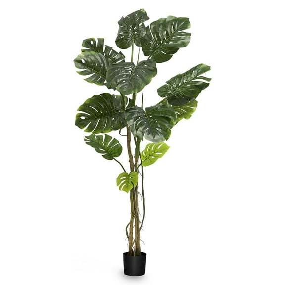 Open Box Maia Shop Artificial Monstera Palm Tree Home Decoration, 72 Inches