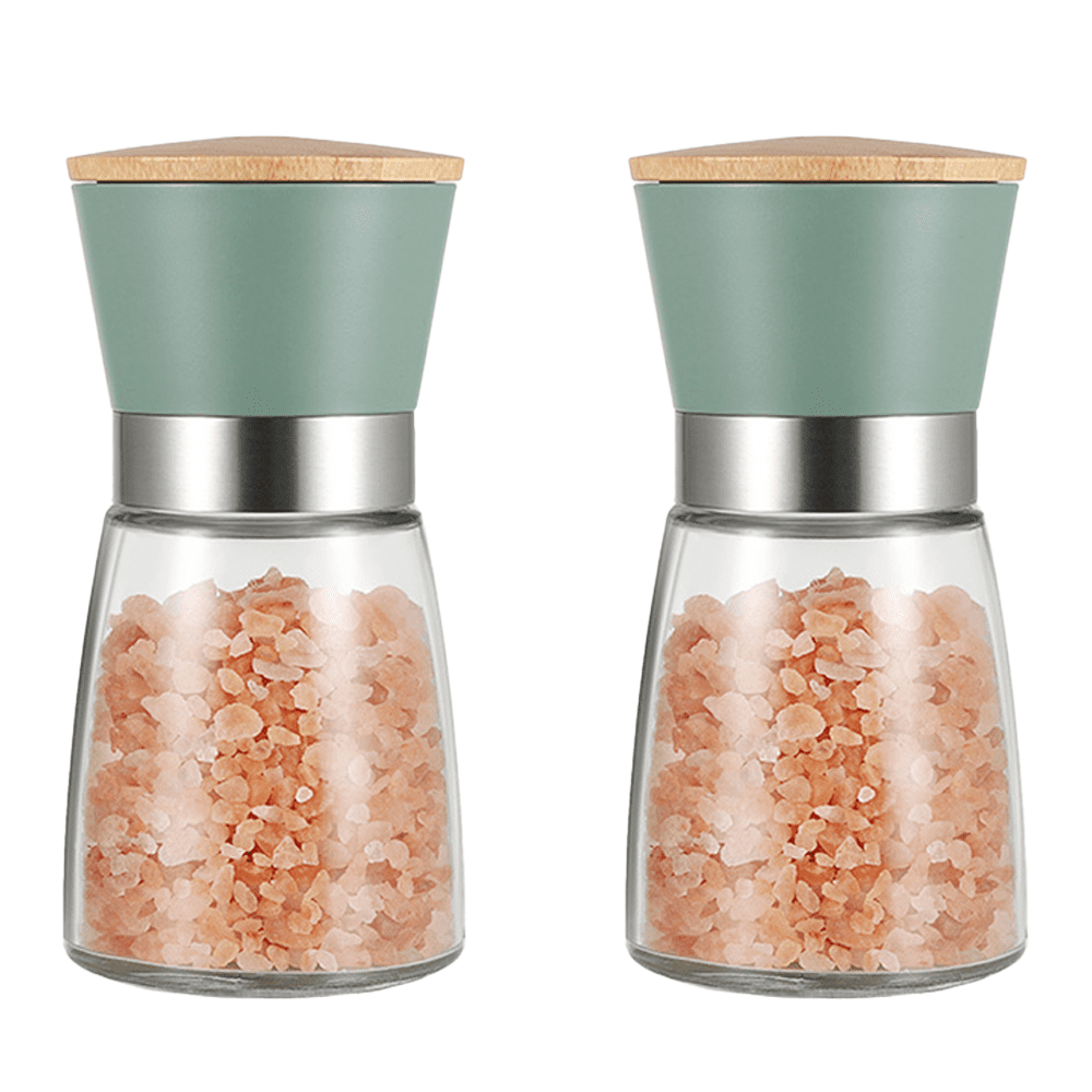 Salt and Pepper Grinders Refillable Peppercorn Mills Set Ceramic Core