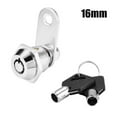 thumbnail image 1 of 16-30mm Tubular Cam Lock Cabinet Desk Turn 2 Key Pull Keyed Alike Mailbox Drawer, 1 of 8