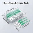 thumbnail image 2 of ACDANC Dental Picks for Teeth Cleaning,96 Count Disposable Tooth Picks Flossers with Carry Case,Green, 2 of 8