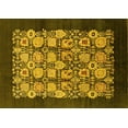 thumbnail image 1 of Ahgly Company Machine Washable Indoor Rectangle Oriental Yellow Industrial Area Rugs, 2' x 5', 1 of 4