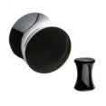 thumbnail image 1 of Black UV Solid Acrylic Saddle Plugs, 1 of 1