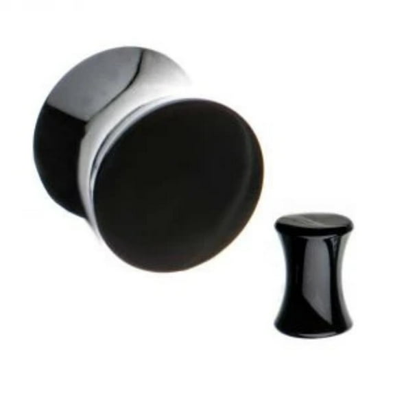 Black UV Solid Acrylic Saddle Plugs