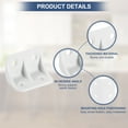 thumbnail image 3 of 1.4"x0.9"x0.9" Plastic Corner Braces, 10 Pcs L-Shape Shelf Support Brackets Nylon Angle Brackets, White, 3 of 7