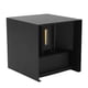 thumbnail image 4 of Aplique de pared LED para exterior, 12 W, 3500 K, cuadrado, luz cálida, ajustable, para casa, patio, color negro, 4 of 14