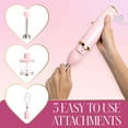 thumbnail image 4 of Paris Hilton Hand Blender Set, 2-in-1 Immersion Stick Blender with Whisk & Blending Shaft, 400W High Speed, Pink with Gold Accents &ndash; Smoothies,, 4 of 7