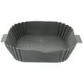 thumbnail image 1 of KAKOWELY Doublure pour Friteuse à air Chaud Résistant à la Chaleur en Silicone Réutilisable Tapis de Cuisson pour Friteuse à air 9.45"X7.68"X1.97 Pouces, 1 of 4