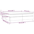 thumbnail image 4 of vidaXL Box Spring Bed with Mattress Light Grey 193x203 cm King Fabric, 4 of 5