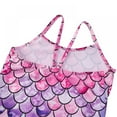thumbnail image 4 of Girl's One Piece Swimsuit Fish Scale Pattern Bathing Suits for Little Girls Swimwear 4-9 Years, 4 of 6