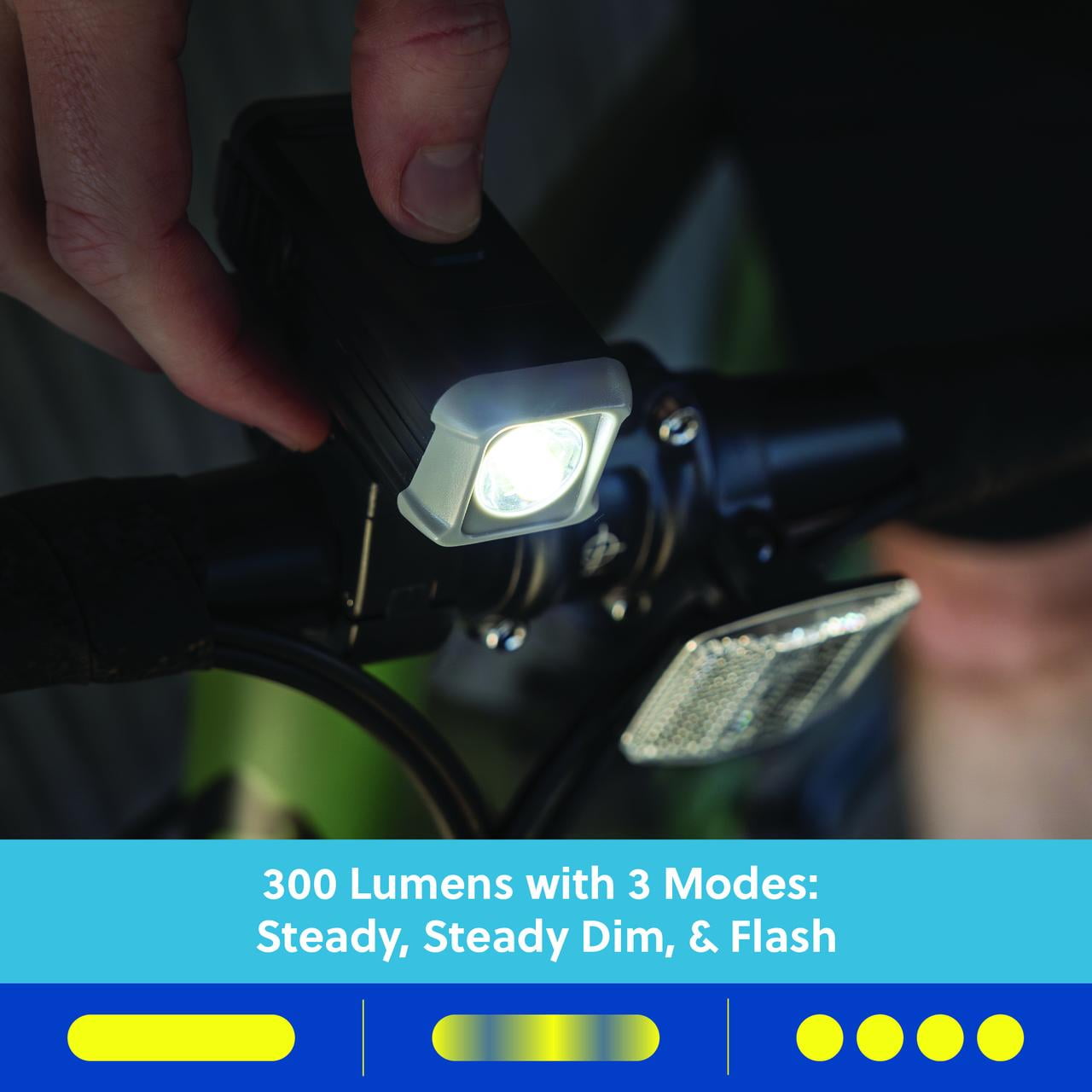 Concord 300 Lumen Rechargeable LED Bike Light with USB Charge