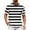 Black, variant on Color Blocked Striped Navy Sailor Striped Men Loose Trendy Summer Beach Round Neck Short Sleeved T Shirt Clothes