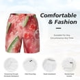 thumbnail image 5 of Lsque Mens Swim Trunks Refreshing Watermelon Slices Pattern - Bathing Suit Compression Liner - Beach Swim Shorts Swimwear - (S-3XL) - Stretch Quick Dry -Small, 5 of 9