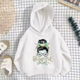 thumbnail image 2 of Generic Girls Hoodie Cozy Hoodie Kids Clothes Pullover Sweatshirt with Hood Fashion Casual Tops Thin Top for Girls Fashion Casual Breathable Clothing (6-7 Years,White), 2 of 4