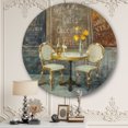 thumbnail image 3 of Designart 'French Cafe' French Country Metal Circle Wall Art, 3 of 3
