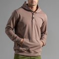 thumbnail image 2 of Vedolay Mens Hoodies 2023 Print Crew Neck Long Sleeves Sweatshirt Tops for Men Khaki,3XL, 2 of 5