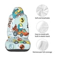 thumbnail image 3 of Lsque Cartoon Car Racing Pattern Car Seat Covers for Front Seats , Waterproof Seat Covers for Cars, Sporty Front Seat Covers,Car Seat Cover Protector Front Seats, 3 of 5