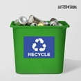 thumbnail image 5 of Recycle Stickers, Self Adhesive Weatherproof Vinyl Stickers, Blue, 7" x 10" (Pack of 4), 5 of 7