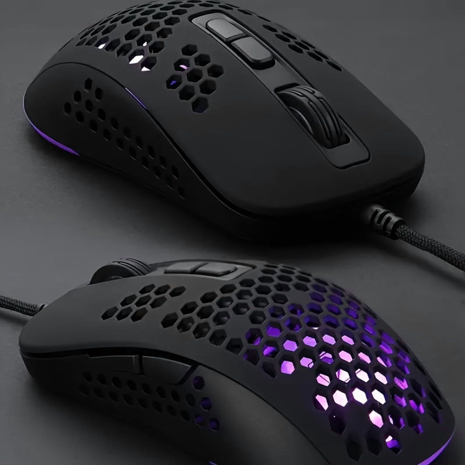 Ultralight Wired Gaming Mouse, Lightweight Honeycomb Shell, Breathing Backlight Mouse, USB Optical Computer Mouse USB A Port for Win/XP/Xbox/PS4/Mac/Air/HP/Acer