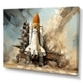 thumbnail image 2 of Designart "Cosmic Launch Abstract I" Space Shuttle Wall Decor, 2 of 7
