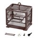 thumbnail image 3 of Jaula para pájaros loro, jaula de viaje para loros, plegable, fácil de limpiar, accesorios para mascotas, jaula para uso doméstico, casa para mascotas marrón, 3 of 7